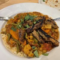 Couscous with tempeh   at Seva in Detroit