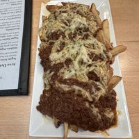 Chil cheese fries   at Seva in Detroit