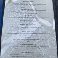 menu 6  at Seva in Detroit