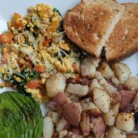 California scramble done vegan at Seva in Detroit