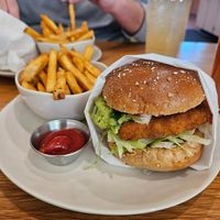 Santa fe chicken sandwich at Veggie Grill by Next Level in Beaverton