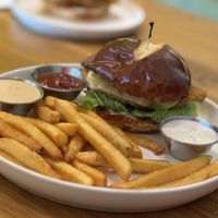 Chik’n Bacon Ranch with a side of golden fries  at Veggie Grill by Next Level in Beaverton