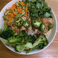 Thai chicken bowl at Veggie Grill by Next Level in Beaverton