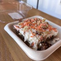Carrot cake was delish   at Next Level Veggie Grill in Beaverton