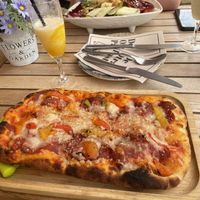 The best pizza - can’t remember what it was called but it had peppers and vegan chorizo and almond cheese  at Bresca - San Antonio in Ibiza