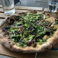 Vegan White Sauce Pizza. 😋  at Public Display of Affection in Brooklyn