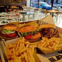 BBQ, VChicken and regular.  at The Good Burger in Ibiza