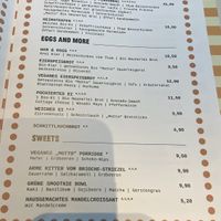 Menu  at Motto am Fluss in Vienna