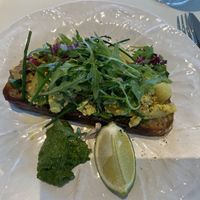Vegan scrambled eggs   at Motto am Fluss in Vienna