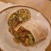 Teriyaki tofu wrap at Life Alive Organic Cafe in Cambridge
