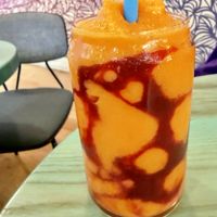 Sunrise Surge smoothie without the date purée  at Life Alive Organic Cafe in Cambridge