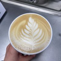 Hot latte   at Steady Hand Cafe & Collective in Neptune City