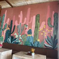 Pretty murals  at Cookies Coffee Shop and Foods in Lembongan