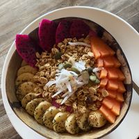 dragonfruit smoothie bowl  at Cookies Coffee Shop and Foods in Lembongan