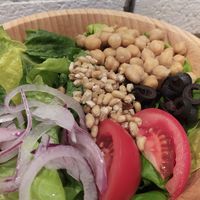 farmers salad with added chickpeas - cheese at Grandpa Kitchen And Farm 그랜파키친&팜 in Seoul
