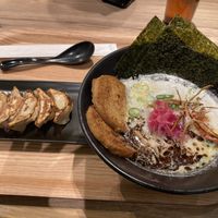 Plant based ramen & gyoza  at Ippudo 博多 一風堂 Plant Based Studio in Tokyo