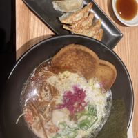 Tonkotsu ramen & gyoza   at Ippudo 博多 一風堂 Plant Based Studio in Tokyo