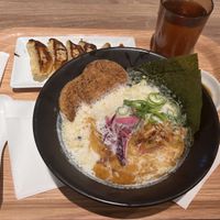 Vegan tonkotsu + gyoza  at Ippudo 博多 一風堂 Plant Based Studio in Tokyo