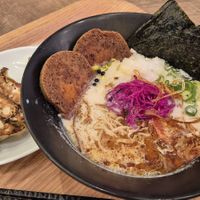 Vegan ramen and gyoza at Ippudo 博多 一風堂 Plant Based Studio in Tokyo