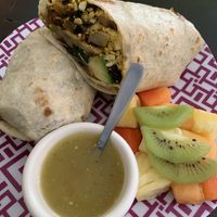 Cali wrap veganized! Delicious!!! at Salud Super Food in Puerto Vallarta