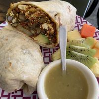 Vallarta Sur wrap veganized, also amazing and so well seasoned!  at Salud Super Food in Puerto Vallarta