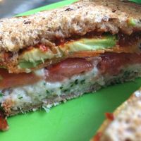 vegan sandwich at Salud Super Food in Puerto Vallarta