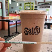 Moca Loca + eco friendly straws at Salud Super Food in Puerto Vallarta