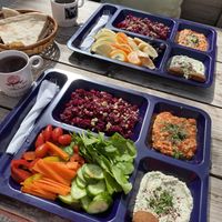 Breakfast with changing Food   at Carob Restaurant in Amman