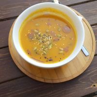 Pumpkin Soup at Carob Restaurant in Amman