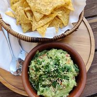 Nachos with guaca at Carob Restaurant in Amman