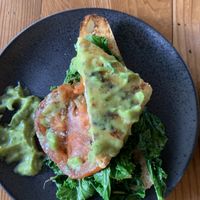 Vegan tofu Benedict with avocado hollandaise   at The Cafe in Key West