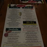 Menu at The Cafe in Key West