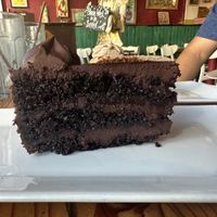 Chocolate Cake (so moist, not dry at all) unbelievably vegan!   at The Cafe in Key West