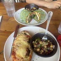 meatball sub and tofu wrap   at The Cafe in Key West