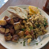 Tofu and veggie scramble with potatoes   at The Cafe in Key West
