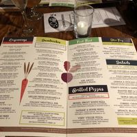 Menu at The Cafe in Key West