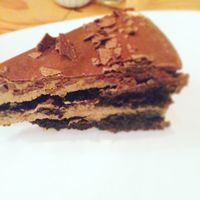 Double chocolate cake at The Cafe in Key West