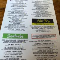 Menu 1 at The Cafe in Key West