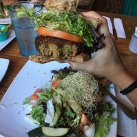 Veggie burger at The Cafe in Key West