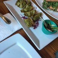 Spinach gyoza dumplings at The Cafe in Key West