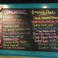 The drink board at The Cafe in Key West