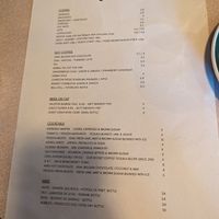 Menu side 2 at Crol & Co in South East London