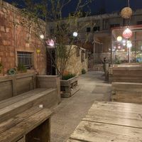 Roof top at night   at Carob Hostel in Amman