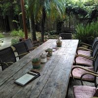 biggest table outside at Bamboo Buddha in Holgate