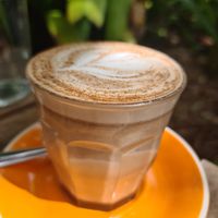 Almond milk chai at Bamboo Buddha in Holgate