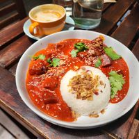 Beetroot and lentil curry at Bamboo Buddha in Holgate