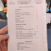 Drink menu dec 2025 at Bamboo Buddha in Holgate