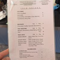 Drink menu dec 2025 at Bamboo Buddha in Holgate