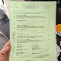 menu dec 2025 at Bamboo Buddha in Holgate