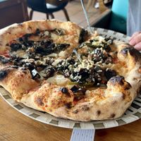 Vegan pizza with cow mozzarella 😳  at Uga - Uga in Fuerteventura